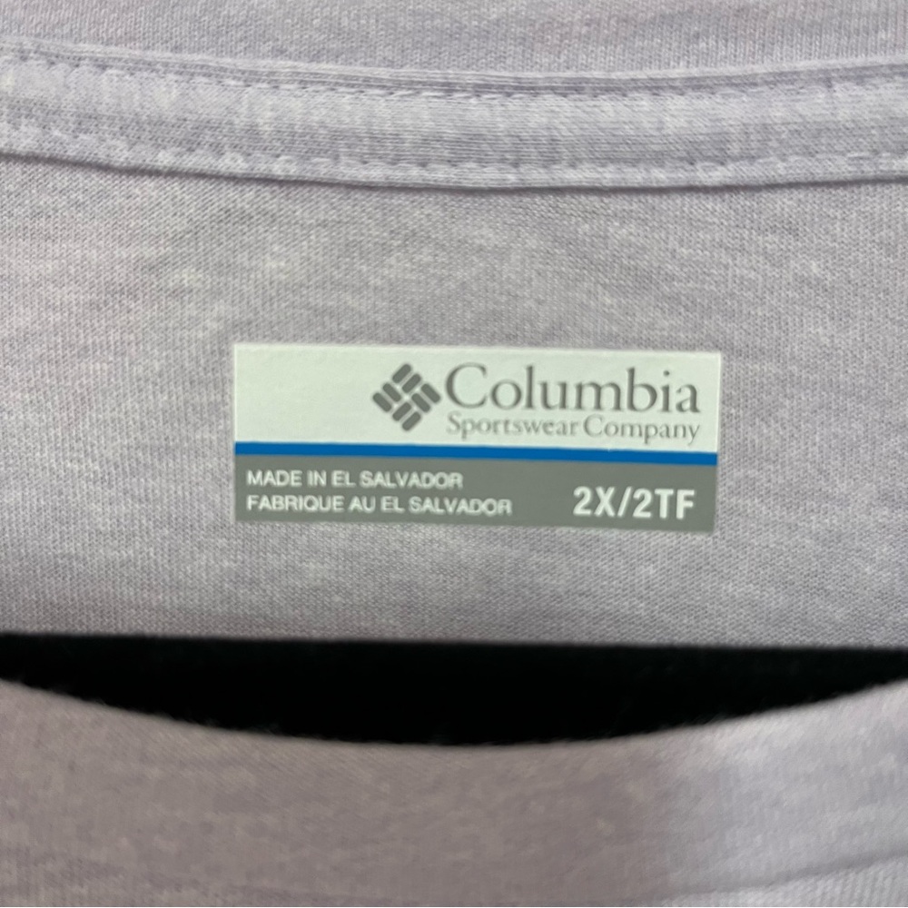 Columbia Omni-Wick Shirt Mens 2X Lilac Thistletown Hill Short Sleeve Crew Neck - Picture 3 of 6